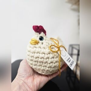 Emotional Support Chicken, Crochet Chicken, Handmade Chicken Plush